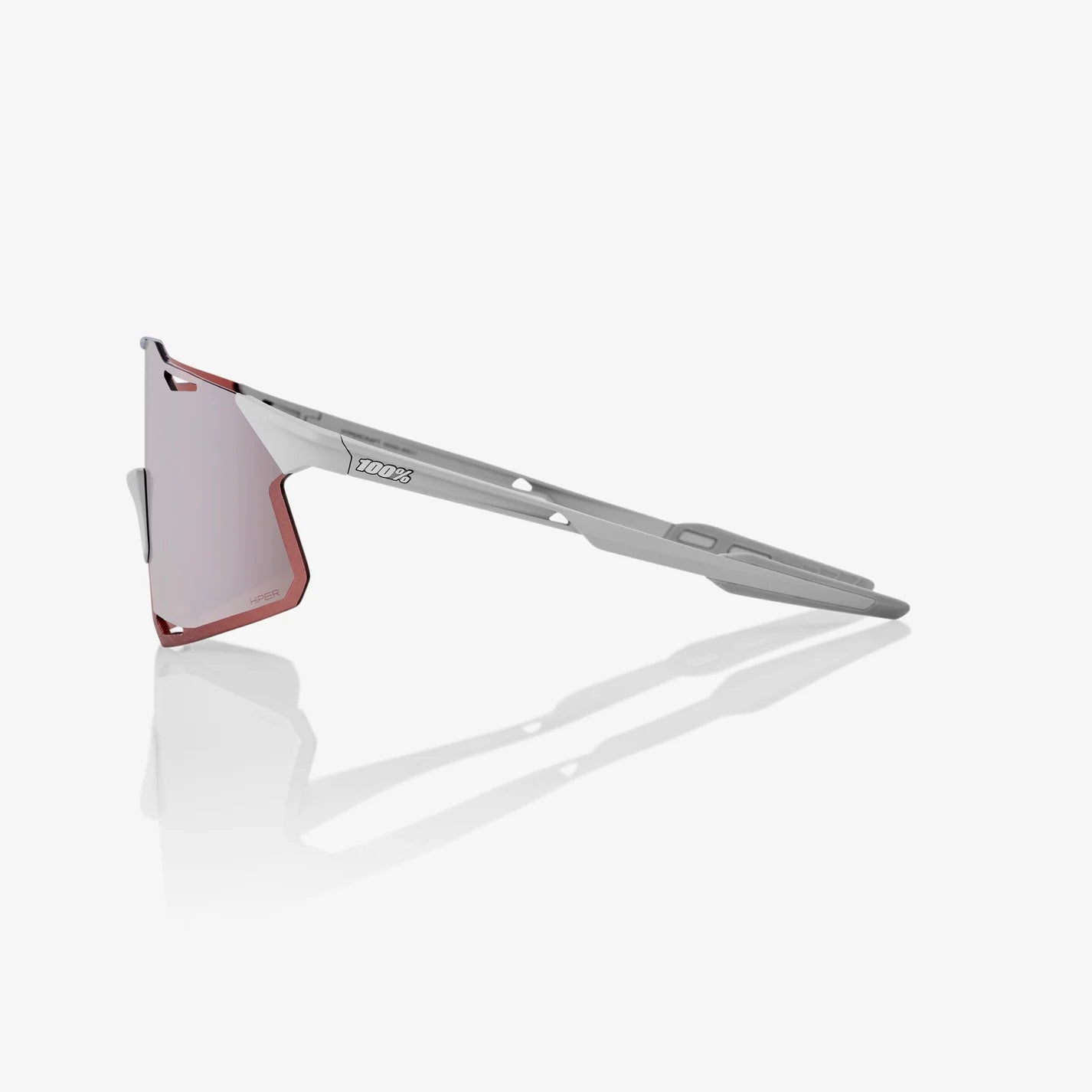 100 Percent HYPERCRAFT® Matte Stone Grey HiPER® Crimson Silver Mirror Lens