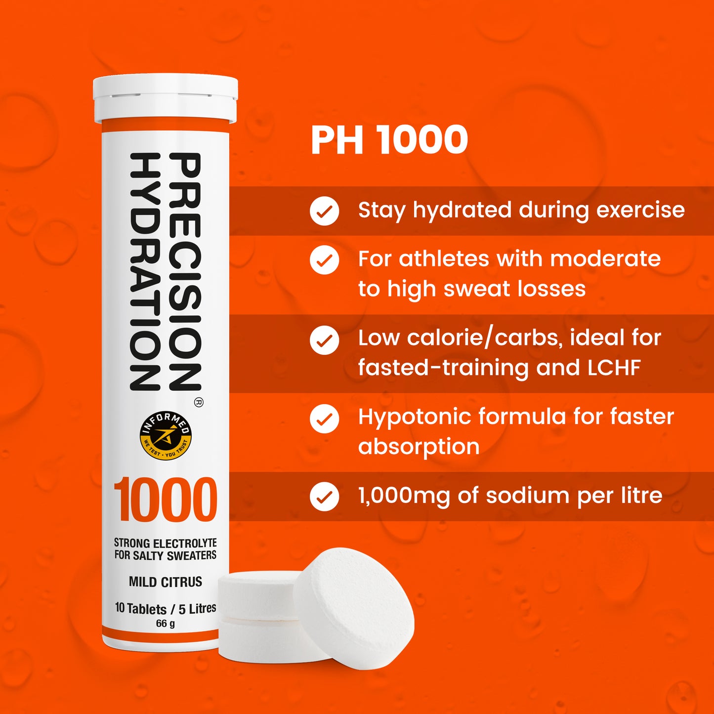 Precision Fuel & Hydration Electrolyte Tablets - PH 1000