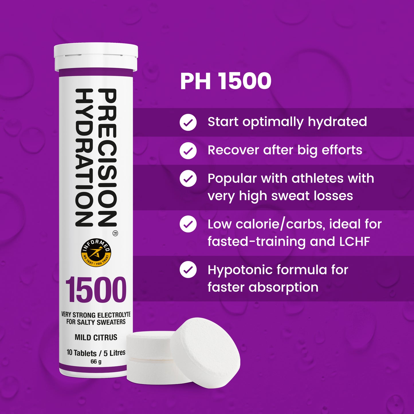 Precision Fuel & Hydration Electrolyte Tablets - PH 1500