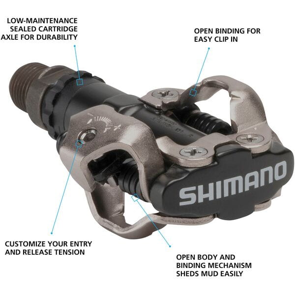 Shimano PD-M520 MTB SPD Pedals, black