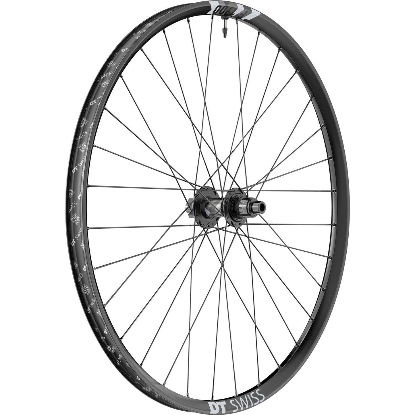 DT Swiss F1900 wheel, 30 mm rim, 12 x 148 mm BOOST axle, 29 inch rear SRAM XD